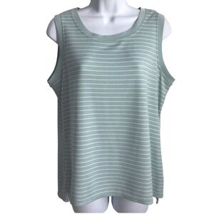 Member’s Mark Brand Blue/Green & White Striped Tank Top size M in EUC